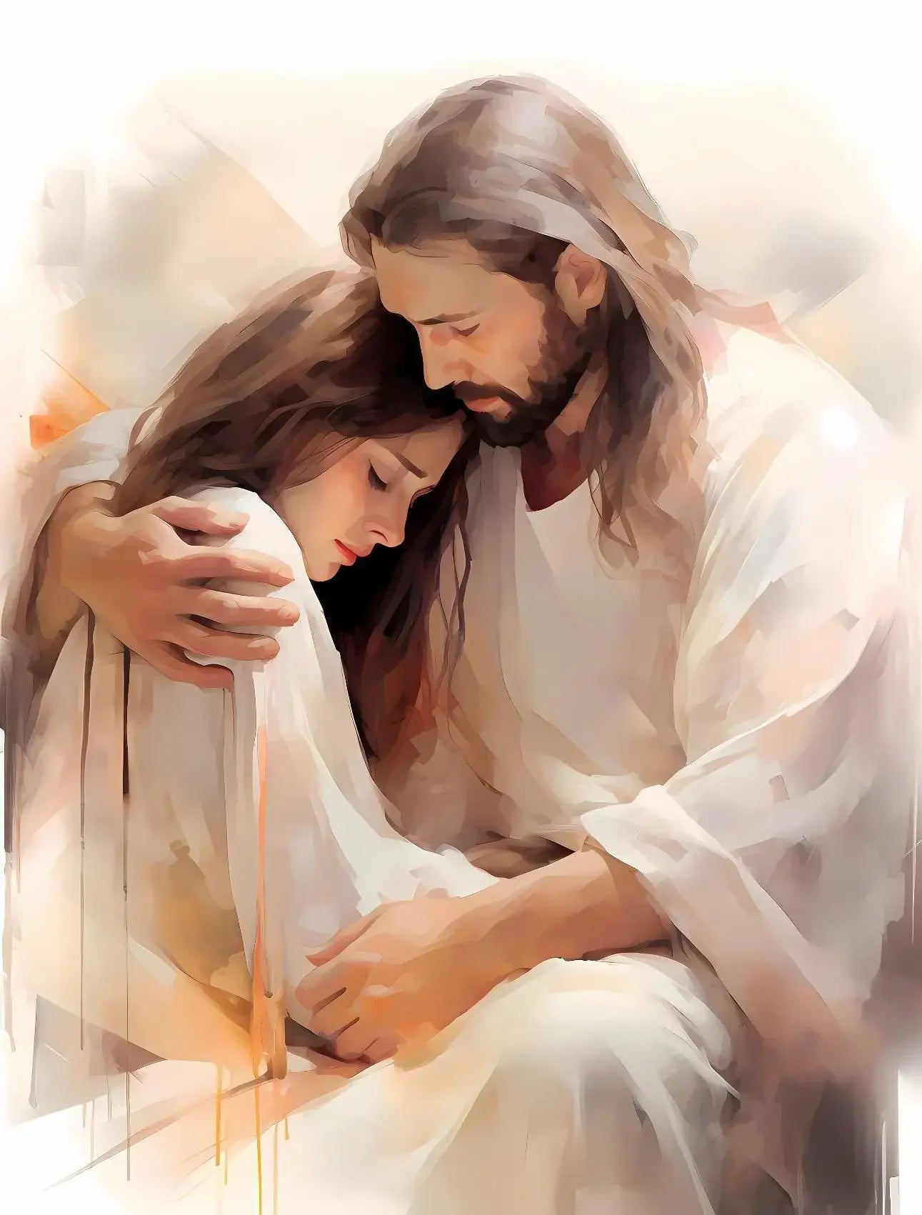 Jesus Christ Walking on Water Hand of God Jesus Portrait Classic Retro Poster Canvas Paintings Wall Art Pictures Home Decor