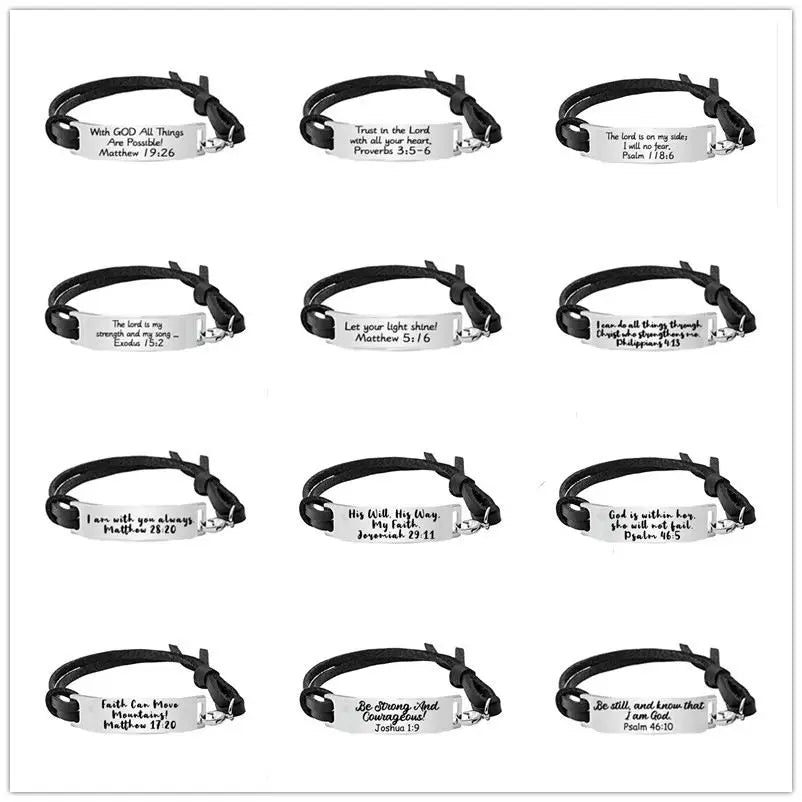 Religious Christian Gifts Christian Bracelet Religious Leather Bracelets Jewelry Christmas Encouragement Inspirational Bracelets