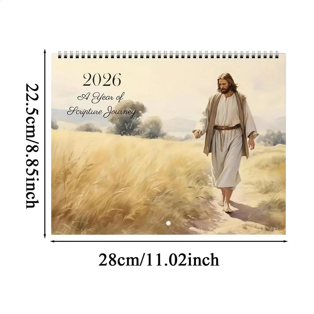 2026 Calendar 2026 Bible Story Calendar Hangable Planner Wall Decoration For Daily Planning Home Workplace Classroom Dorm Family