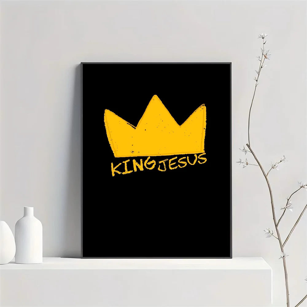 1pc Jesus Is King Jesus Is Alive Poster HD Posters Home Room Bar Cafe Decor Art Wall Painting Picture