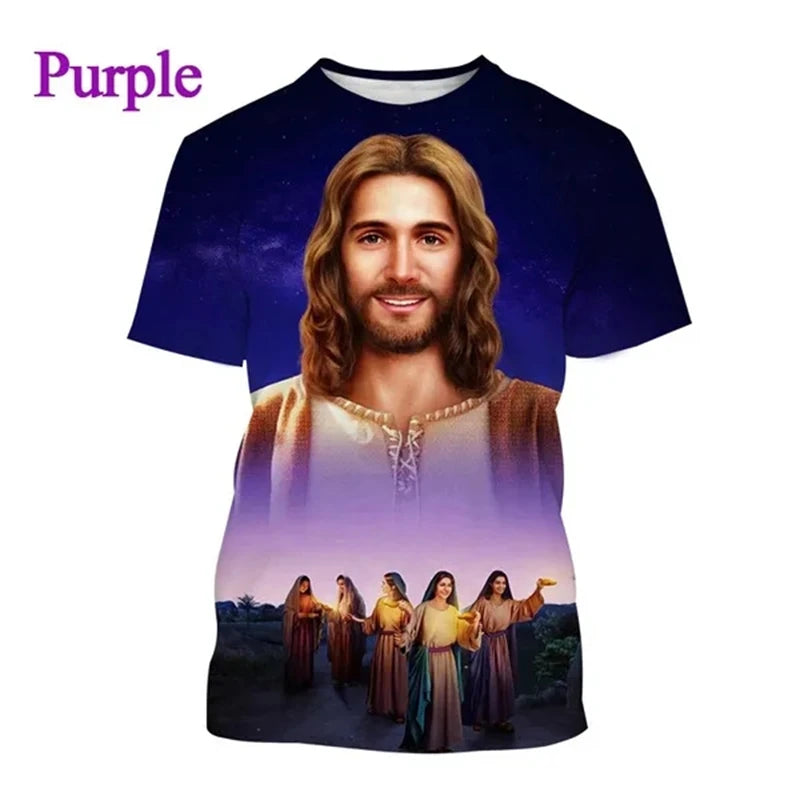 Jesus Love Every Christian 3D Printing T-shirt Summer Fashion Jesus Pattern Men Women Hot Short Sleeve Casual Tshirt Ropa Hombre