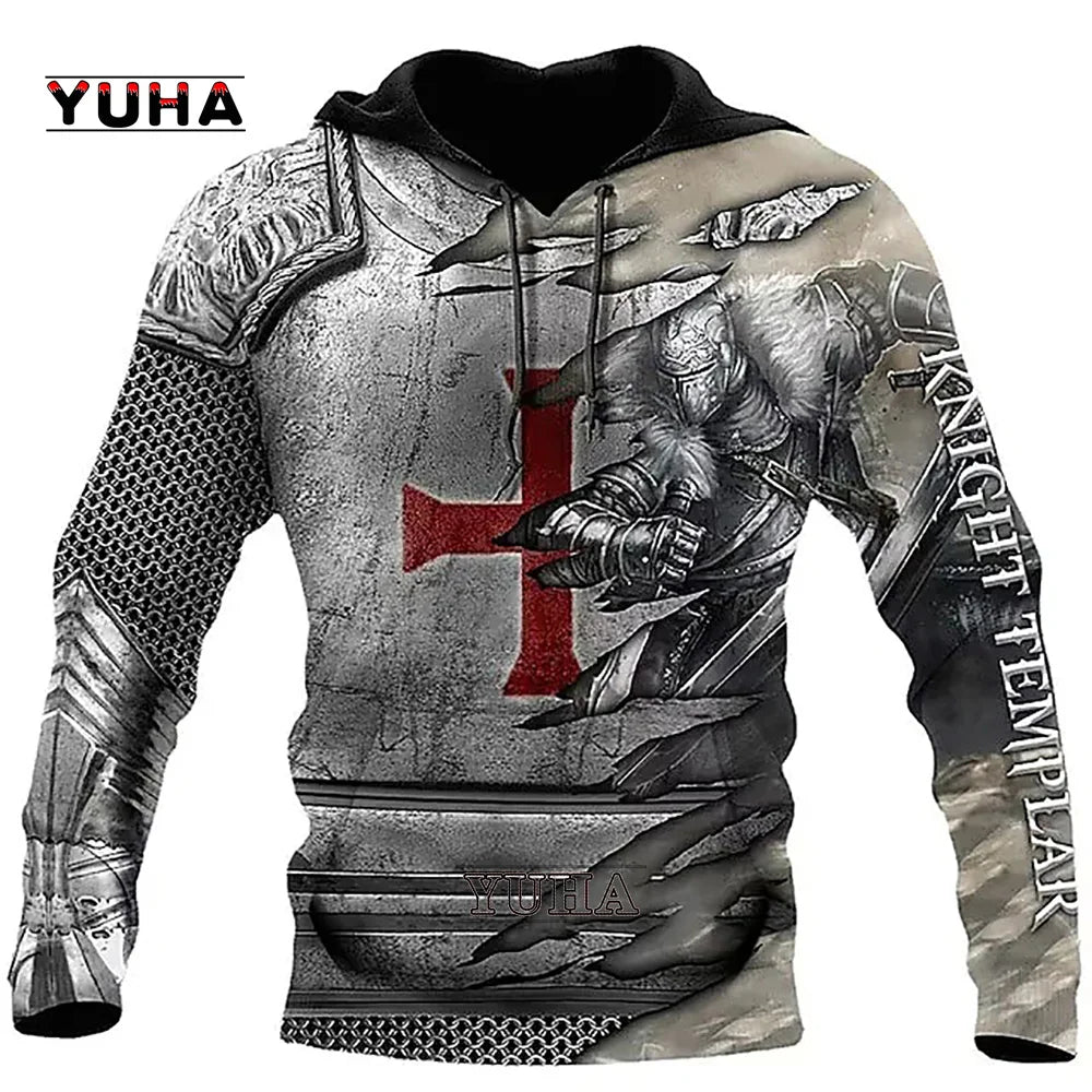New Christian Jesus Men's Hoodie 3D Print Harajuku Clothes Fashion Hooded Sweatshirt Oversized Casual Pullover Tops
