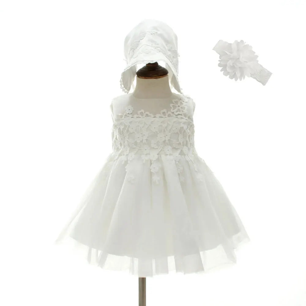 Hetiso Beige Baptism Infant Baby Girl Dresses Kids Party Dress Christening Dresses Newborn First Birthday Outfits Size 3-24 mont
