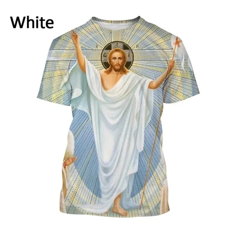Jesus Love Every Christian 3D Printing T-shirt Summer Fashion Jesus Pattern Men Women Hot Short Sleeve Casual Tshirt Ropa Hombre