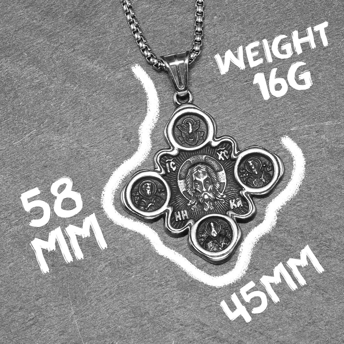 Jesus Pendants 316L Stainless Steel Men Necklaces Religion Chain Vintage Rock Punk Accessories Jewelry Xmas Gift Dropshipping