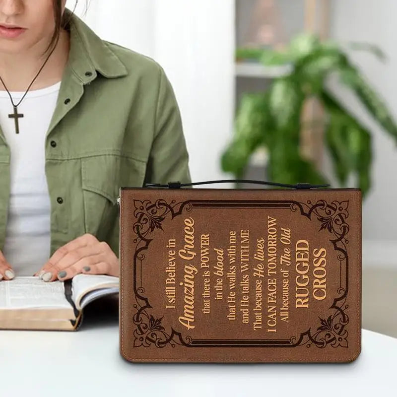 Bible Bags Creative Pattern Study Bible Cover With Handle Bible Book Cover For Scripture Study Bible Protector Bible Tote Bag