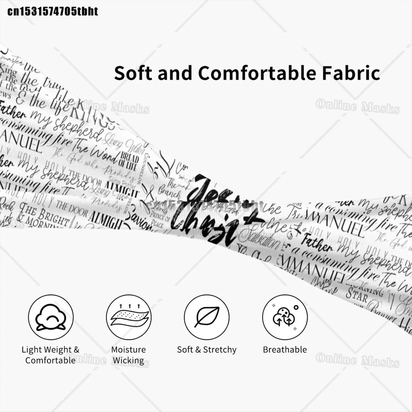 Jesus Christian Headbands Non Slip Sweatband Fashion Summer Hair Bands for Tennis,Basketball,Running,Gym,Working Out