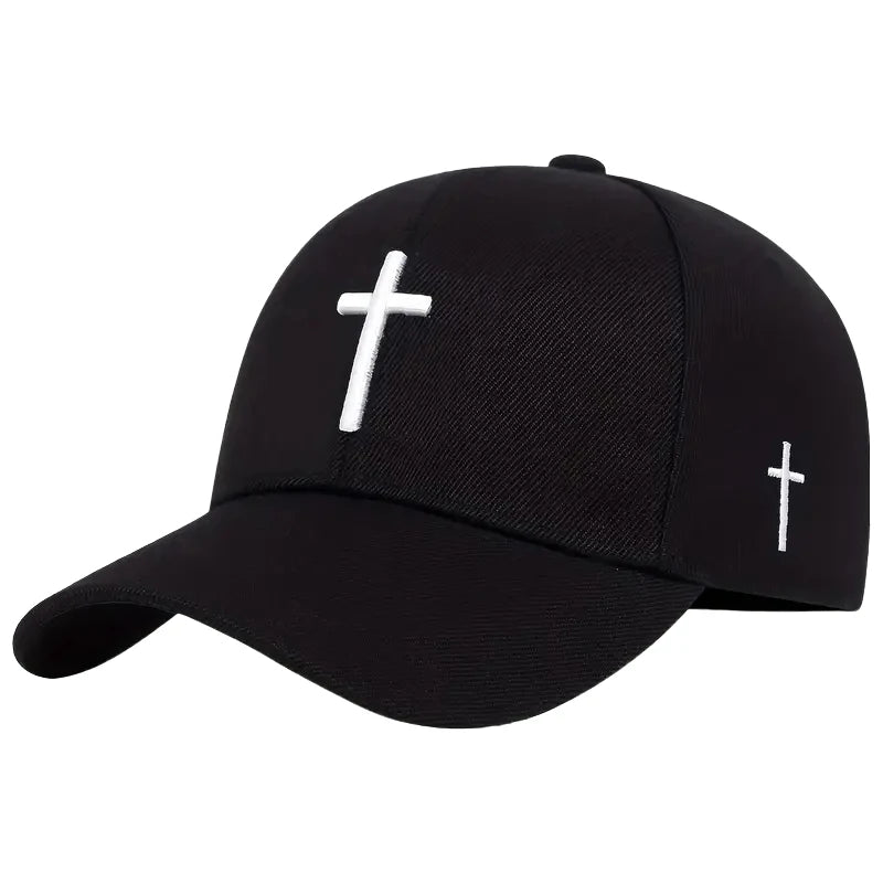 1pc autumn and winter casual simple hip hop faith cross embroidery baseball cap, Halloween party fashion accessory, sunshade lig