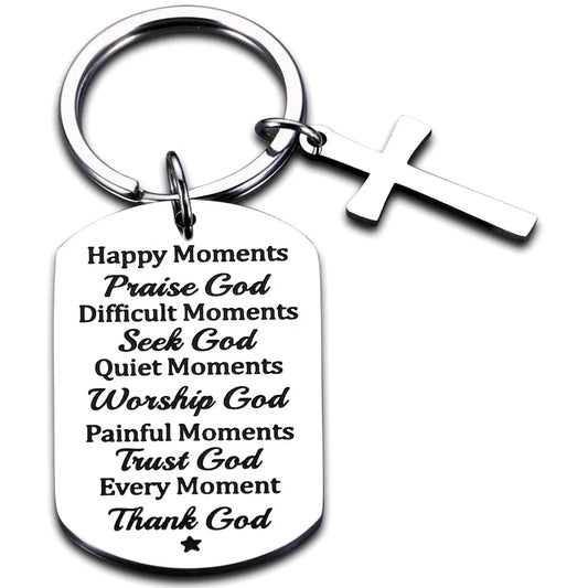 Inspirational Christian Gifts Bible Verse Keychain Christian Religious Scripture Gifts for Friend Son Daughter Boys Girls