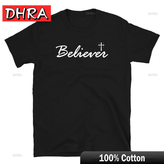 Believer Bible Verse Christian Jesus Christ Love Cross T-shirt Classic Summer Tee Shirts Unique Tee Funny Streetwear Urban Tops