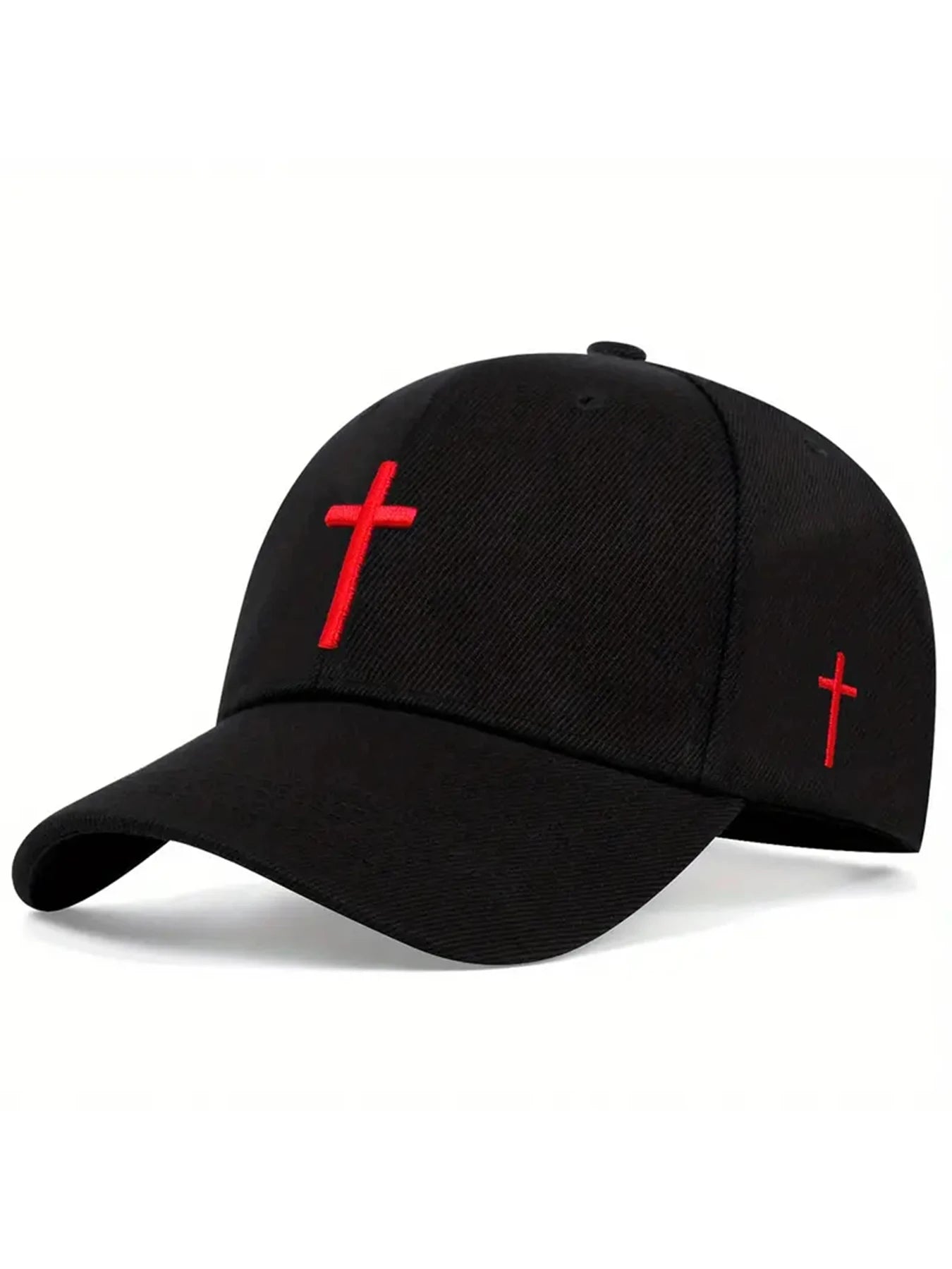 1pc autumn and winter casual simple hip hop faith cross embroidery baseball cap, Halloween party fashion accessory, sunshade lig