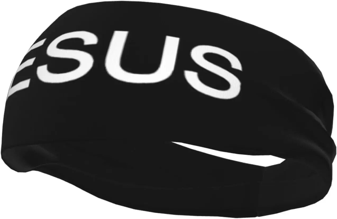 Jesus Christian Headbands Non Slip Sweatband Fashion Summer Hair Bands for Tennis,Basketball,Running,Gym,Working Out