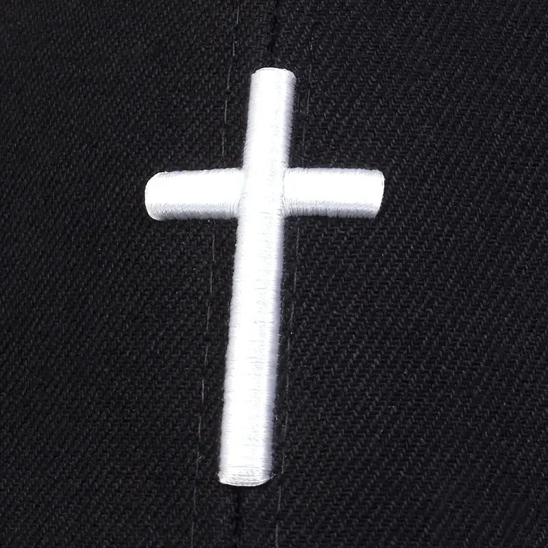 1pc autumn and winter casual simple hip hop faith cross embroidery baseball cap, Halloween party fashion accessory, sunshade lig