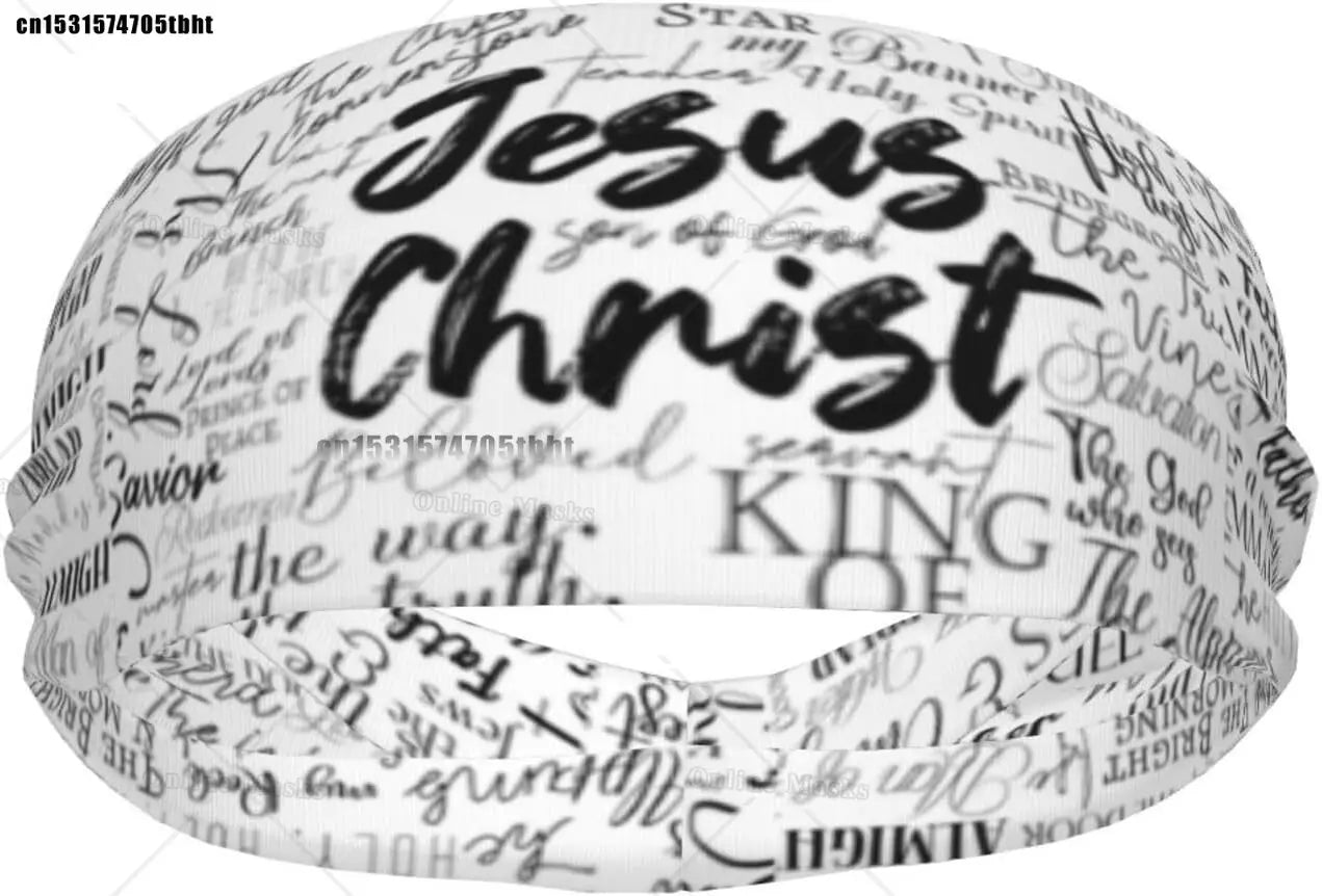 Jesus Christian Headbands Non Slip Sweatband Fashion Summer Hair Bands for Tennis,Basketball,Running,Gym,Working Out